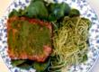 How To Make Baked Salmon With Spinach Pesto And Spaghetti